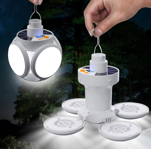 Waterproof Solar Folding Light Portable USB Rechargeable